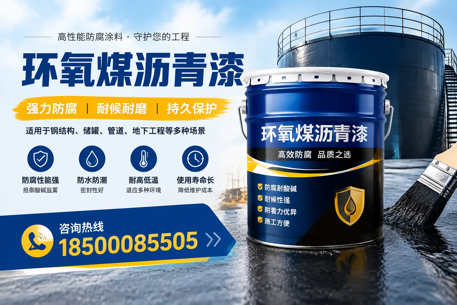 环氧煤沥青漆在工业中的应用,镇平企业的选择